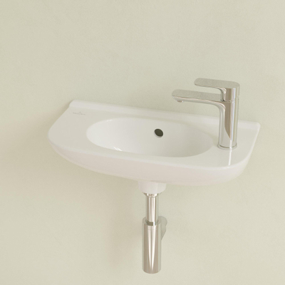 Villeroy & Boch O.novo Lave-mains 50x25cm trou de robinet gauche avec trop-plein Plus blanc