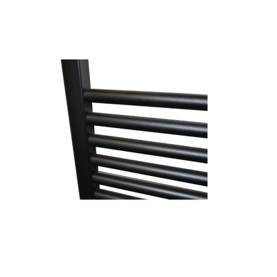 Sanicare HVW Radiateur électrique - 111,8x60cm - 730W - wifi - thermostat - noir - bas gauche - noir mat