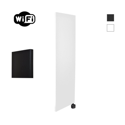 Sanicare HPW Denso Elektrische Radiator - 180x40cm - 948W - wifi - thermostaat - zwart - rechtsonder - mat wit