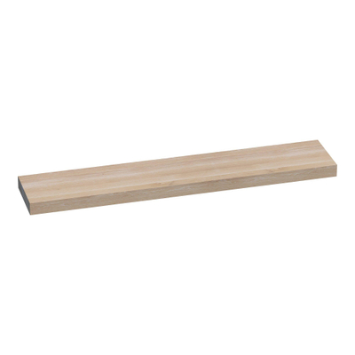 BRAUER Creek topblad vrijhangend - 240x50x10cm - lamellen eiken wit