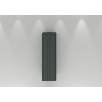 H&R badmeubelen Juice Hoge Kast - 40x35x130cm - met ronde hoeken - 3D-front - 1 deur - linksdraaiend - petrol mat