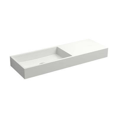 Clou Mini Wash Me fontein 56x19cm rechts zonder plug mineraalsteen Wit