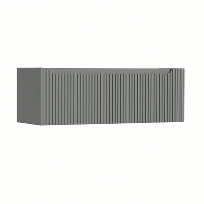 H&R Badmeubelen Juice Wastafelonderkast - 120x45x40cm - rechterhoek afgerond - 3D-front - 1 lade - geïntegreerde greep - petrol mat