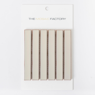 SAMPLE The Mosaic Factory Sevilla carreau de mosaïque 2x14.5x0.8cm pour mur kitkat finger Céramique Cafe Latte