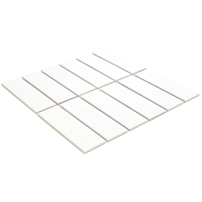 La mosaïque Mosaic Factory Barcelona - 29,1x29,7cm - carrelage mural - Rectangulaire - Porcelaine Blanc Brillant