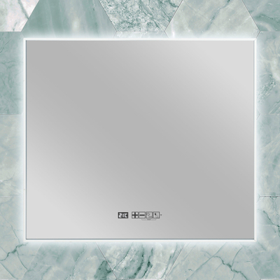 Eurom Sani 600 Panneau infrarouge avec miroir - 100x70cm - Éclairage LED - WiFi - 600 watts - blanc mat