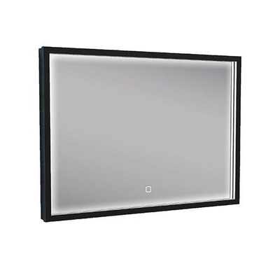 Wiesbaden Miroir avec éclairage LED 70x50cm sans concensation Noir mat