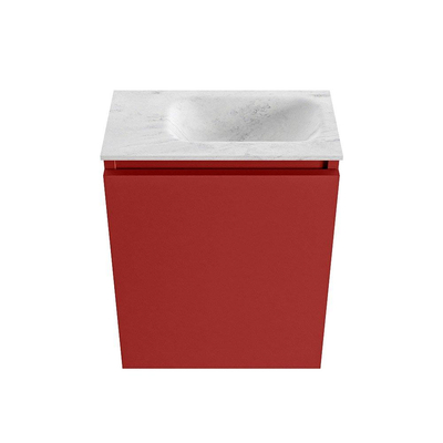 MONDIAZ TURE-DLUX Meuble de toilettes 40cm Fire. EDEN vasque Opalo position droite. Sans trou de robinet.