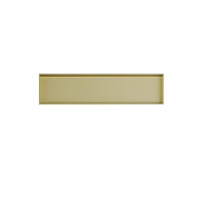 Hotbath &MORE Inbouwbox of inbouwnis - 30x120x10 - met LED - IP44 - PVD - geborsteld messing (goud)