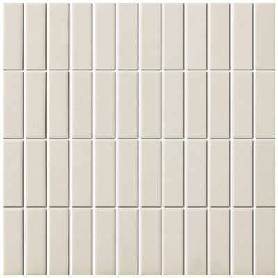The Mosaic Factory London Carrelage mosaïque rectangulaire 7.3x2.3x0.6cm pour le sol pour l'intérieur et l'extérieur céramique blanc