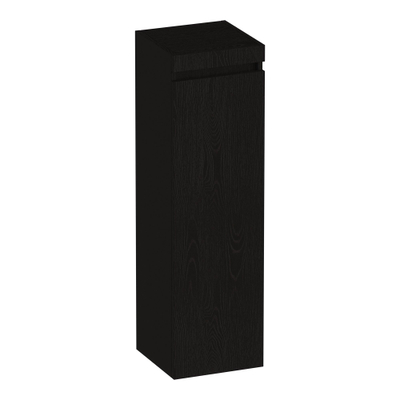 BRAUER Joy badkamerkast - 120x35x35cm - 1 deur - greeploos - rechtsdraaiend - Timber Black licht beschadigd- OUTLETSTORE