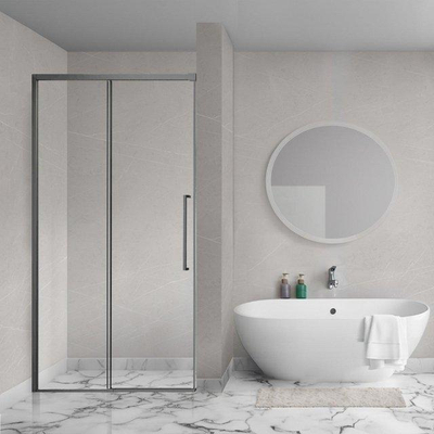 Aqua Vista Lokla Linea nisdeur - 130x200cm - incl. montageset - gunmetal