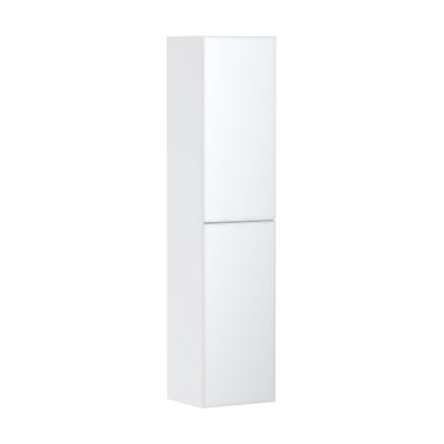 Hansgrohe Xevolos E Armoire haute - 176x40x37cm - 2 portes - façade metallic white - push to open - charnière à gauche - matt white