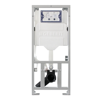 QeramiQ Dely Toiletset - 36.3x51.7cm - diepspoel - rimless - Geberit UP320 inbouwreservoir - softclose toilet zitting 35 mm - bedieningsplaat mat antraciet - ronde knoppen - mat zwart