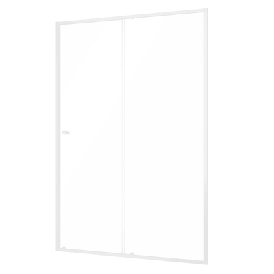 Sealskin Contour Porte coulissante pour niche 140x200 cm, verre de sécurité clair 6 mm Blanc mat