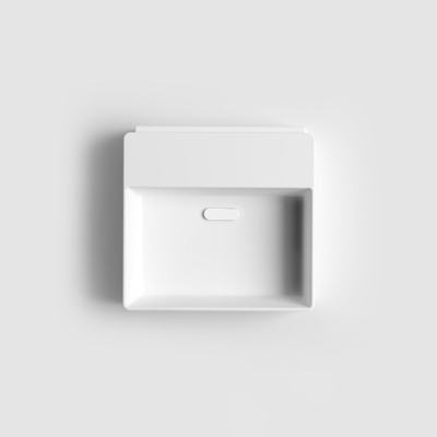 Clou Flush fontein 28x27cm voorbewerkt kraangat aluite Wit mat - licht beschadigd- OUTLETSTORE