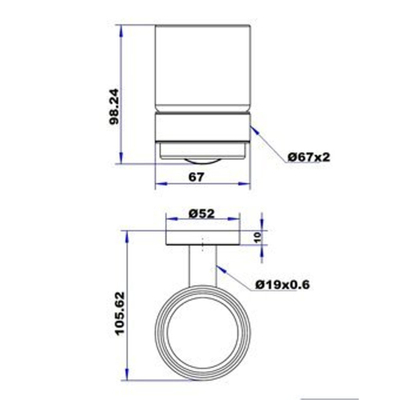 Plieger Vigo porte-gobelet avec verre chromé
