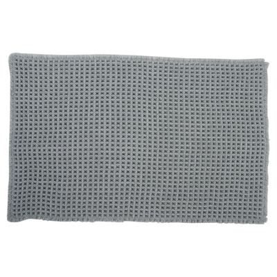 Differnz wafel tapis de bain 50 x 80 cm polyester gris