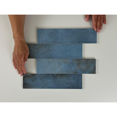 ÉCHANTILLON Terravito Parnaso carreau mural - 7.5x30cm - 8.6mm - Bleu