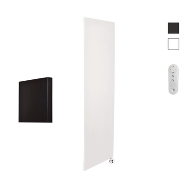 Sanicare HVS Denso Elektrische Radiator - 180x40cm - 948W - met afstandsbediening - thermostaat - wit - rechtsonder - wit