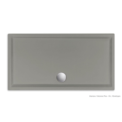 Xenz mariana receveur de douche 120x80x4cm rectangulaire en ciment acrylique