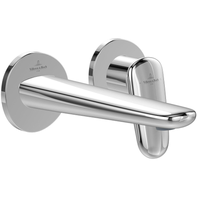 Villeroy & Boch Antao 2 gats - eengreeps wastafelmengkraan - wandmontage - hoogglans chroom