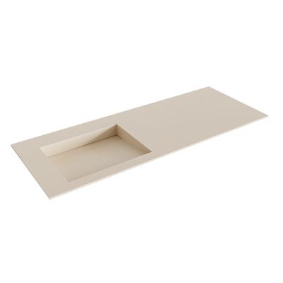 Mondiaz AVON Linen solid surface lavabo encastré 120cm Position lavabo à gauche