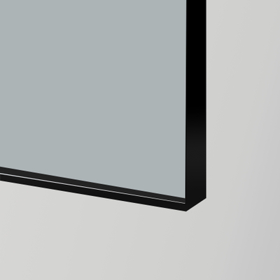 FugaFlow Efficiente Arredo Passpiegel - 162x76cm - mat zwart