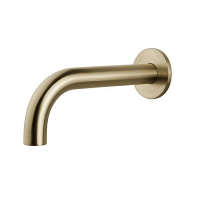 Wiesbaden Caral Baduitloop rond - 25cm 1/2" - PVD - geborsteld messing (goud)