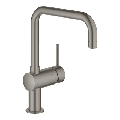 GROHE Minta Mitigeur de cuisine - haut - bec en U orientable - Hard Graphite brossé