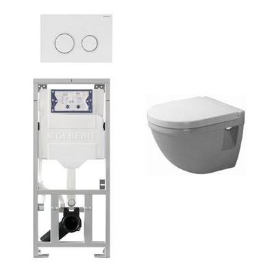 Duravit Philippe Starck 3 compact bâti-support encastré ensemble abattant softclose plaque de commande sigma20 blanc