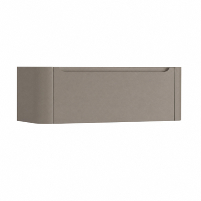 H&R Badmeubelen Juice Wastafelonderkast - 120x45x40cm - afgeronde hoeken - 1 lade - geïntegreerde greep - olive