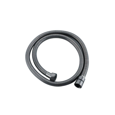 Fortifura Calvi Regendoucheset - thermostatisch - 25cm hoofddouche - metalen slang - staaf handdouche - draaibare baduitloop - Geborsteld Gunmetal PVD