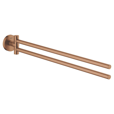 GROHE Essentials Handdoekhouder - 45cm - dubbel - draaibaar - brushed warm sunset