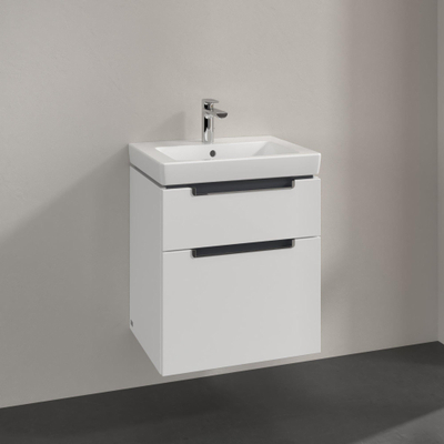 Villeroy & Boch Subway 2.0 wastafelonderkast - 53.7x59cm - 2 lades - glans wit