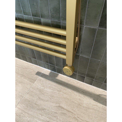 Crosswater MPRO Radiateur sèche-serviettes électrique - 140x50cm - 600 Watt - laiton brossé (or)
