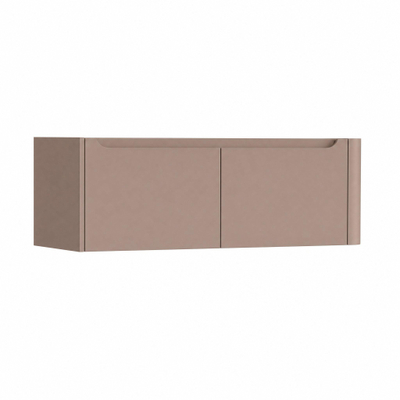 H&R Badmeubelen Juice Wastafelonderkast - 120x45x40cm - rechterhoek afgerond - 2 lades - geïntegreerde greep - strawberry