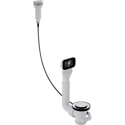 Geberit gootsteenplug - met overloop 6/4 x50mm - met waste - hoogglans chroom