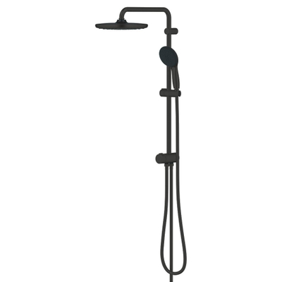 Grohe Vitalio Start QuickFix 250 Flex Regendoucheset - 25cm - hoofddouche - 2 straalsoorten - ronde handdouche - 2 straalsoorten - met omstelkraan - matte black (mat zwart)