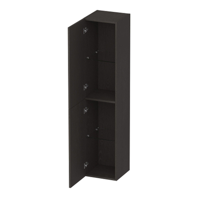 ARMATURE Trust Armoire colonne - 160x35x35cm - sans manettes de meuble avec 2 portes à ouverture gauche ou droite Anthracite Bois