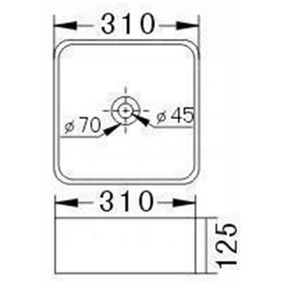 Best Design Bissel vasque à poser 31x31x12,5cm