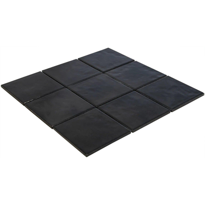 La Mosaic Factory Kasba carreau mosaïque - 30x30cm - carrelage mural - Carré - Porcelaine Noir brillant