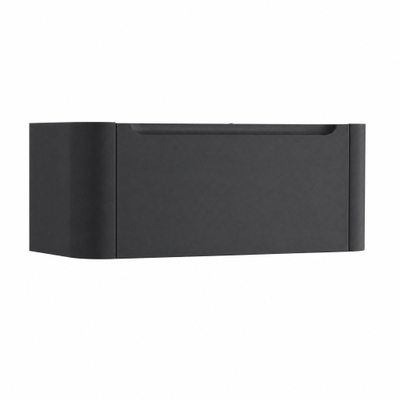 H&R badmeubelen Juice Wastafelonderkast - 100x45x40cm - afgeronde hoeken - 1 lade - geïntegreerde greep - dark blue mat