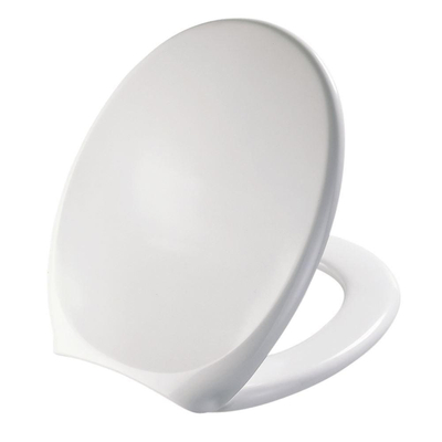 Pressalit Comfort D2 Abattant WC avec couvercle uni 50x40x36.8cm avec frein  de chute et déclipsable Polygiène blanc - 1050011-DK3999 