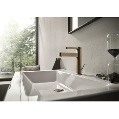 Hansgrohe Finoris wastafelkraan - model 110 - coolstart - met trekwaste - brushed bronze (brons)