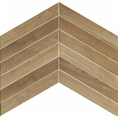 ÉCHANTILLON Terravito Elmare carreau mural et de sol - 7.5x45cm - 9mm - Rectangulaire - Aspect bois - Oak Chevron Mat