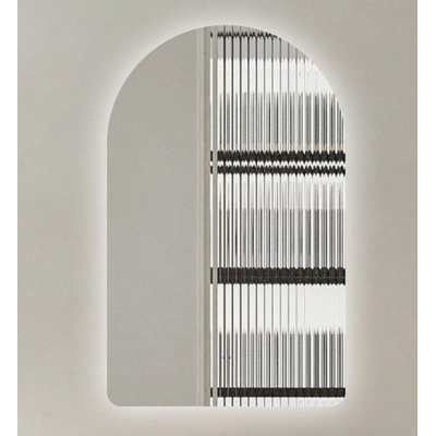 Adema Curve Miroir de salle de bain - 50x80cm - Arc - éclairage LED indirect - chauffe-miroir - infrarouge