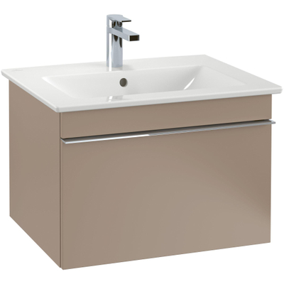 Villeroy & Boch venticello wastafel - met 1 kraangat - 65x50cm (geschikt - voor 3 kraangaten) - met overloop CeramicPlus - White Alpine (glans wit)