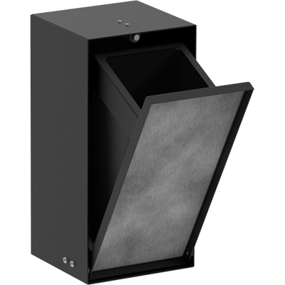Hansgrohe XtraStoris Rock Poubelle - 30x15x14cm - porte carrelable - noir mat