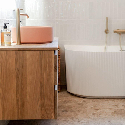 Hotbath Ace Mitigeur de lavabo - haut - sur plage - sans vidage - Laiton brossé PVD